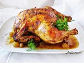 Pollo corral aromático uvas, horno
