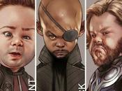Simpaticas divertidas caricaturas vengadores versión bebe