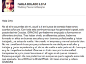 ejemplo real cómo puede empezar buena Wedding Planner