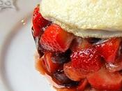 Timbal fresas, cerezas tomate queso cabra.