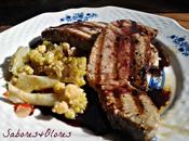 Lomo atún verduras salsa vinagre modena