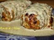 Rollitos pollo rellenos crema cava