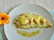 Filetes rodaballo horno gratinados gambones ajillo