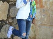 Denim boyfriend blazer