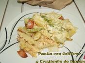 Macarrones Coliflor Crujiente Jamón