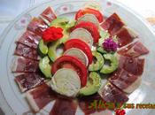 Ensalada tipo caprese aguacate