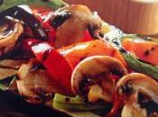 Berenjena rellena verduras vinagreta