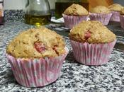 Muffins frambuesa manzana para desayunar sano!