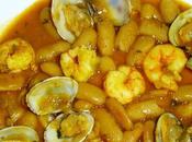 Alubias almejas gamba roja