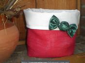 Cesta arpillera roja