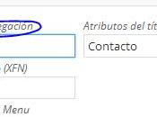 Html menú WordPress