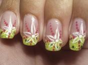 Yellow floral nails