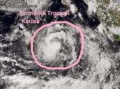 tormenta tropical "Karina" forma oeste México