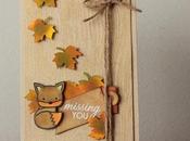 Tarjeta otoñal: missing Autumn card: "missing you"