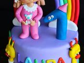 Tarta fondant baby (casi) para primer cumple laura