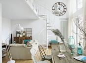 Estilo vintage industrial femenino toques azul