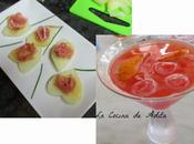 Coctel frutas naturales, tapa melon jamon