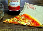 Pizza integral jamon curado salsa tomate