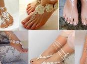 Sandalias adornos para pies novia