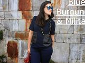 Blue burgundy military