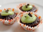 Mini cupcakes chocolate cobertura menta