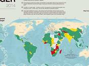 Hambre mundo 2014. Mapa FAO.