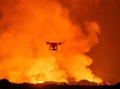 Increíble primer plano drone erupción volcánica Holuhraun, Islandia