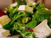 Ensalada queso cabra pasas