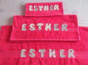 Toallas decoradas letras patchwork