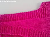 Chaleco lana fucsia tejido tricot fácil easy wool knitted fuchsia vest)