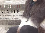 Tricolor faux coat