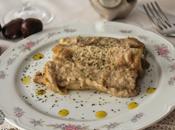 Canelones setas, castañas foie