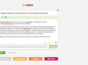 Herramienta Share, programa publicaciones Google Plus