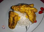 Chuletas pavo salsa curry arroz aromático