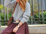 falda midi botas altas