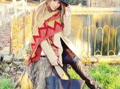 Sombrero fedora poncho étnico