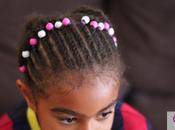 Peinado para niñas pelo afro: flat twist trenzas holandesas