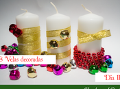 Velas decoradas para Navidad