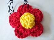 Llavero crochet flor pasion