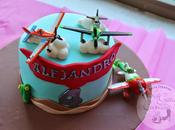 Tarta fondant aviones para alejandro