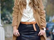 Midi leather skirt