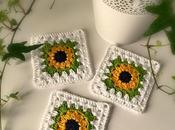 Granny square girasol crochet