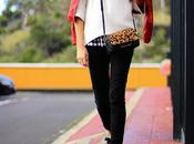 Leopard, plaid leather