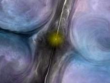 Tormenta anula formación estelar alrededor agujero negro supermasivo