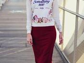 Tendencia: falda lápiz burgundy