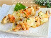 Brochetas rape langostinos