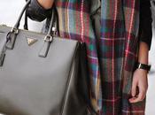 Tartan scarf.