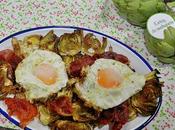 Huevos rotos chips alcachofa