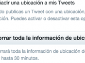 Elimina localización momento realizar publicaciones Twitter