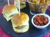 Mini hamburguesas ternera curry gajos patata salsa barbacoa